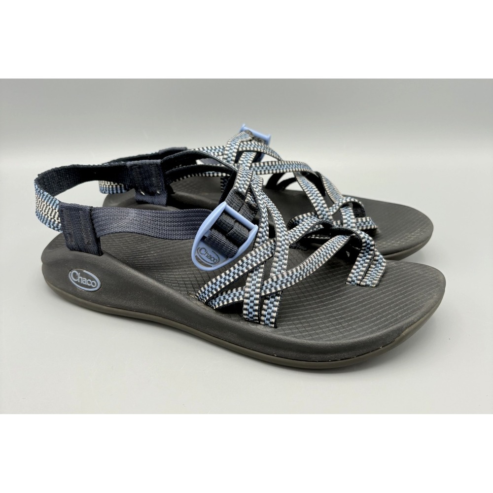 CHACO Zvolv X2‎ Sport Sandals Women's 9 Blue Adjustable Strappy Toe Loop